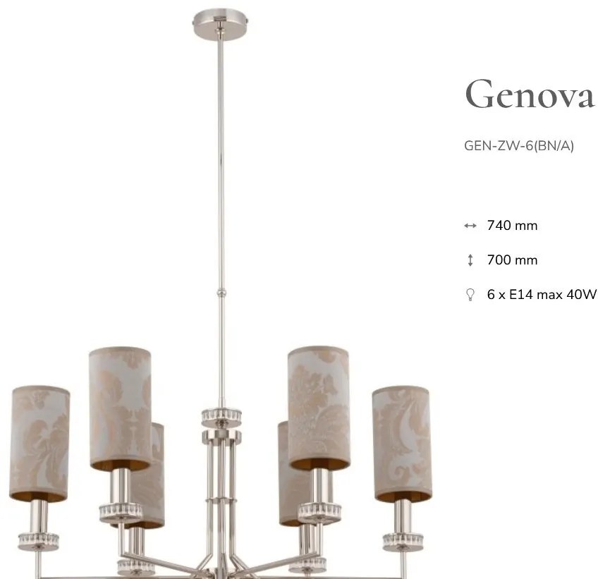 Candelabru 6 brate design clasic realizat manual Genova