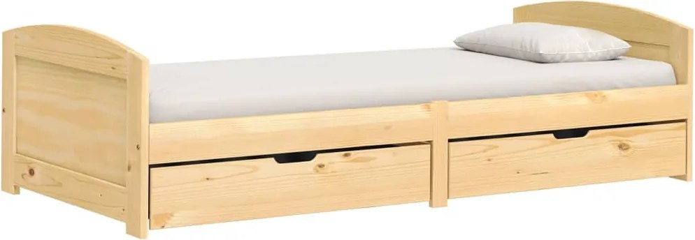 vidaXL Pat de zi cu 2 sertare "IRUN", 90x200 cm, lemn masiv pin