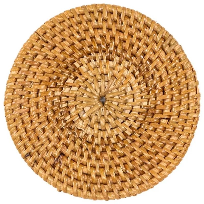 Coasters în culoare naturală închisă cu suport 6 buc. din ratan – Tiseco Home Studio