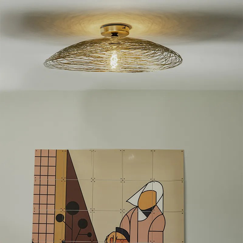 Plafonieră orientală aurie 60 cm - Glan