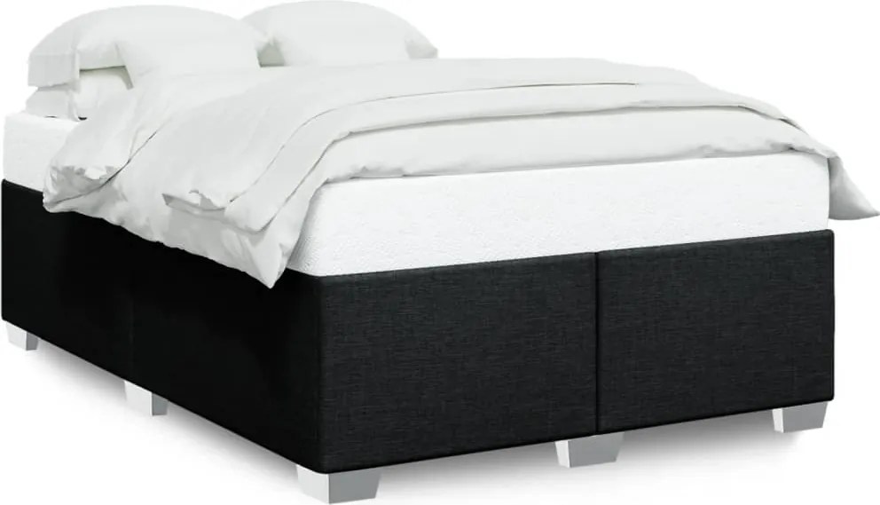 vidaXL Cadru de pat fără saltea, negru, 160x200 cm, textil