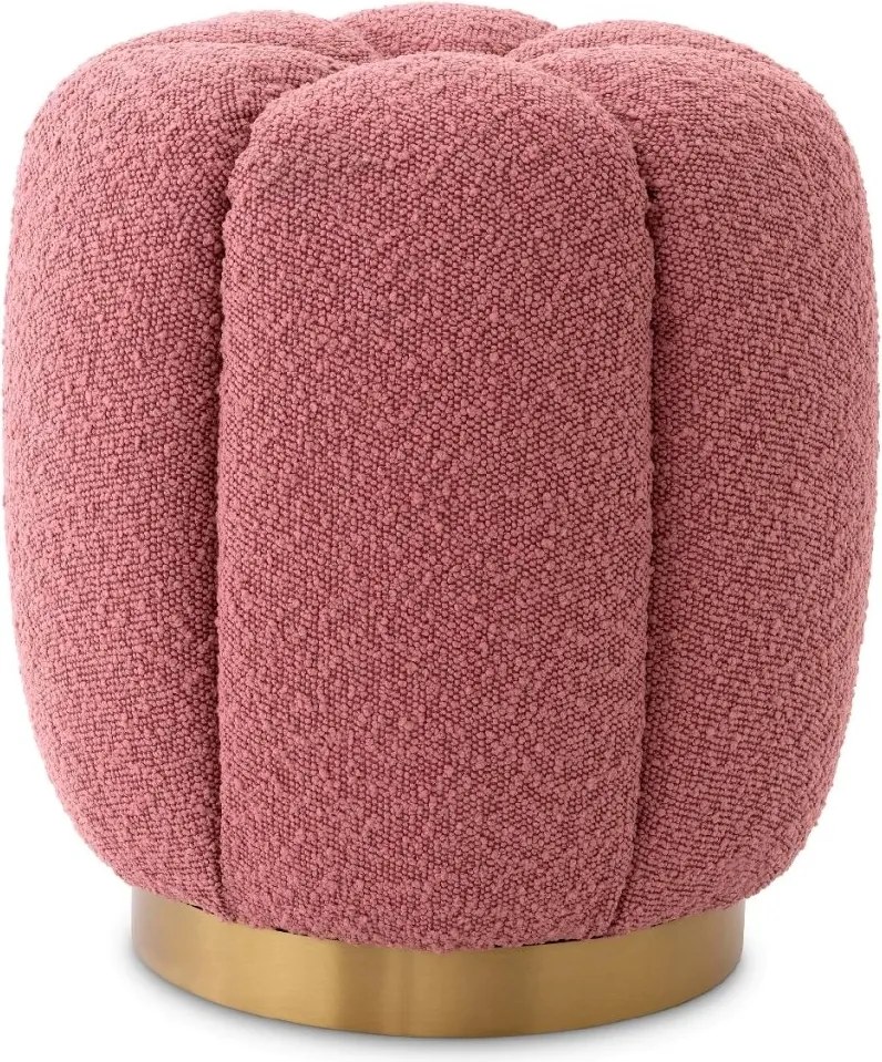 Taburete elegant design LUX Orchanic, Bouclé rose