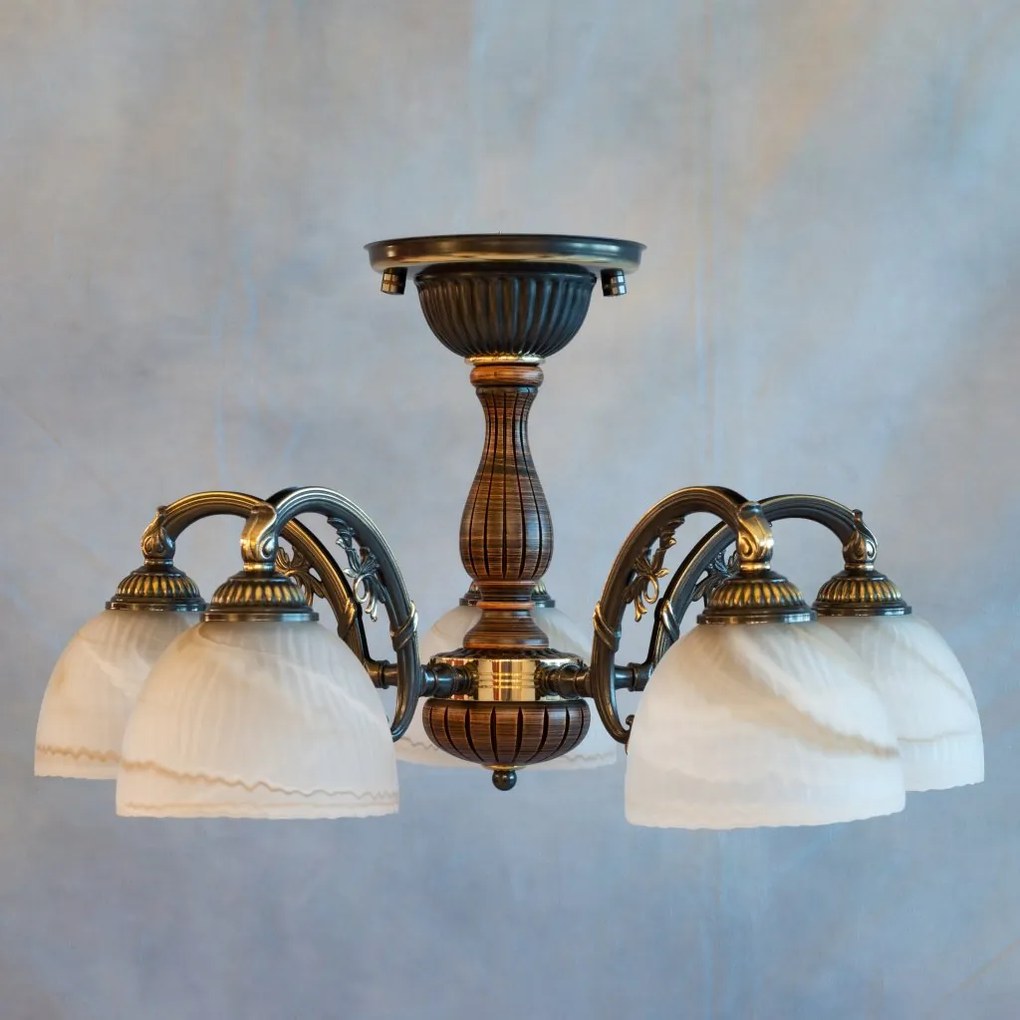 Lustra rustica aplicata cu 5 brate design italian 5920