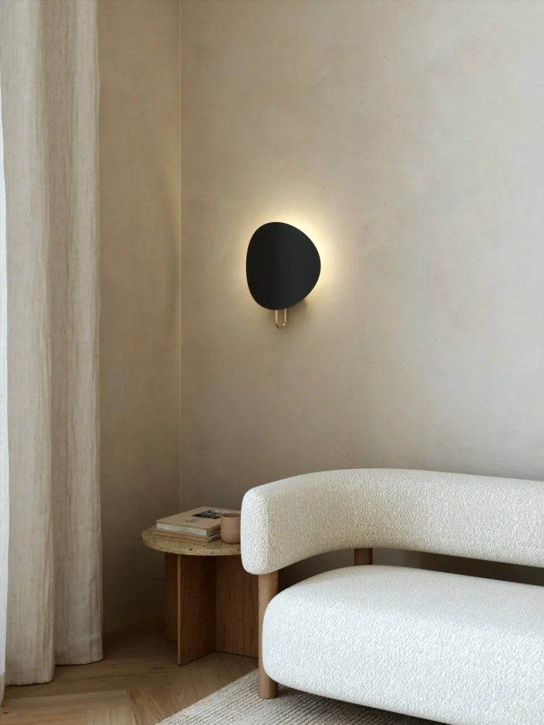 Aplica de perete ambientala design nordic Spargo negru/alama