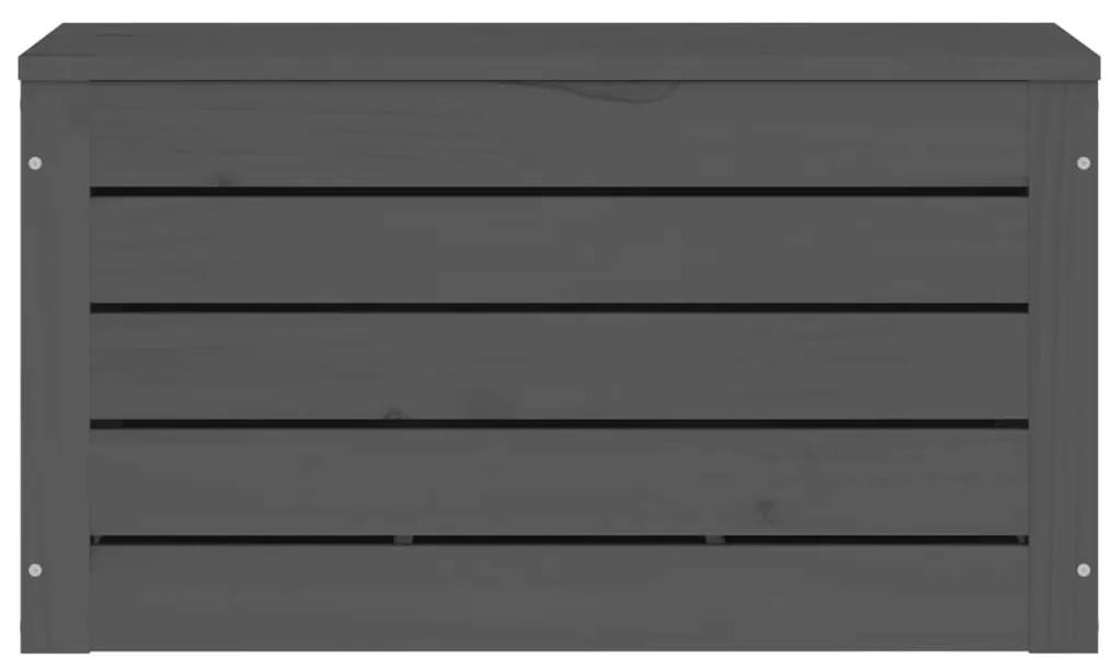 Cutie de depozitare, gri, 59,5x36,5x33 cm, lemn masiv de pin 1, Gri, 59.5 x 36.5 x 33 cm