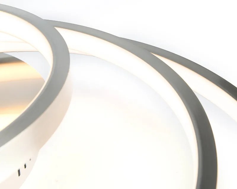 Plafoniera moderna din otel cu LED si dimmer inclus - Rondas