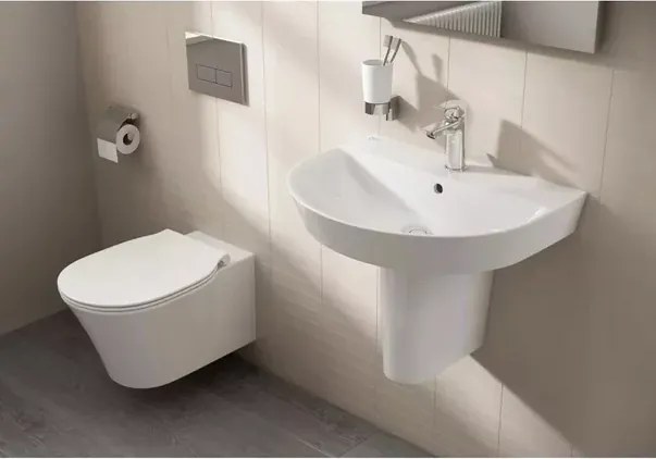 Lavoar suspendat Ideal Standard Connect Air Arc 60 cm alb lucios