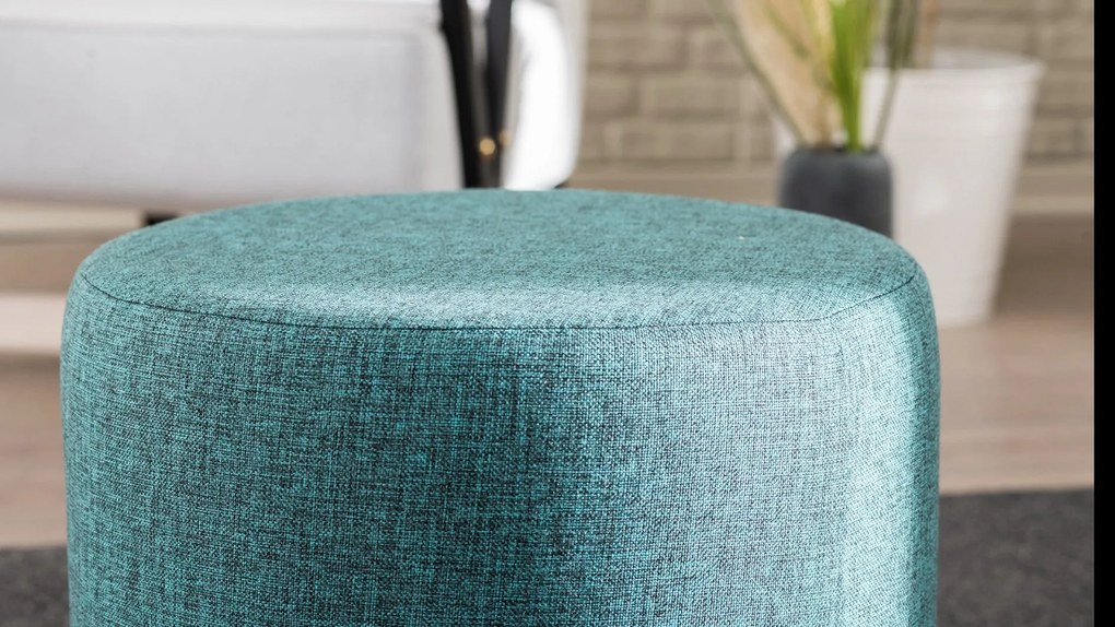 Taburet tapițat Felix - Turquoise