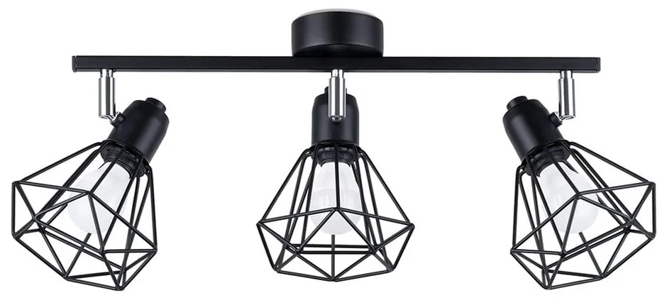 Plafonieră neagră ø 10 cm Varpu – Sollux