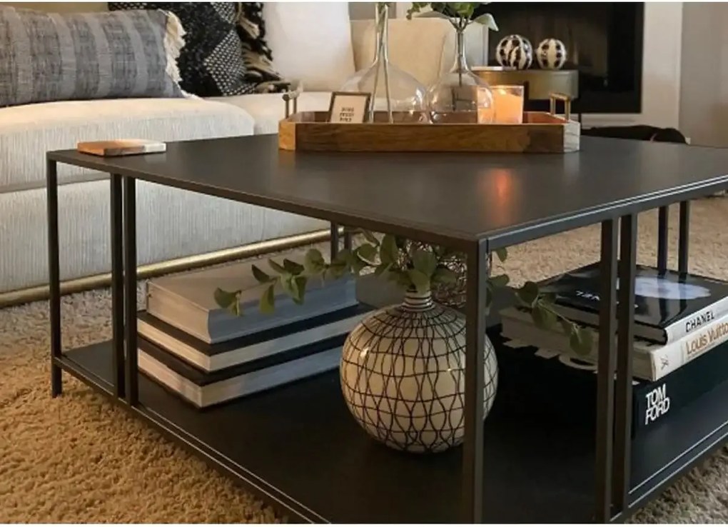 Masa de cafea Deco Homs,seria D-710,80 x 80x 40 cm, negru,0015