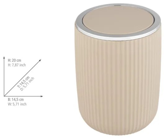 WENKO 25186100 - Coș AGROPOLI 14,5 x 20 cm bej