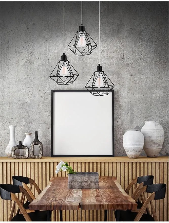 Lustra design modern Ã˜30cm Pietra 3 neagra NVL-673603