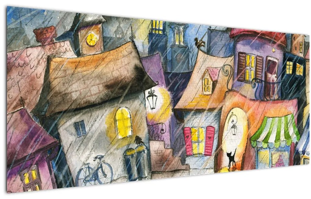 Tablou - Oraș western (120x50 cm)