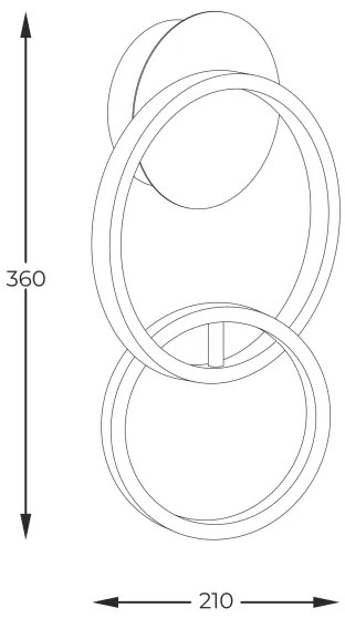 Aplică LED Zuma Line 20002W-GD RANDO LED/18W/230V 3000/4000/6000K