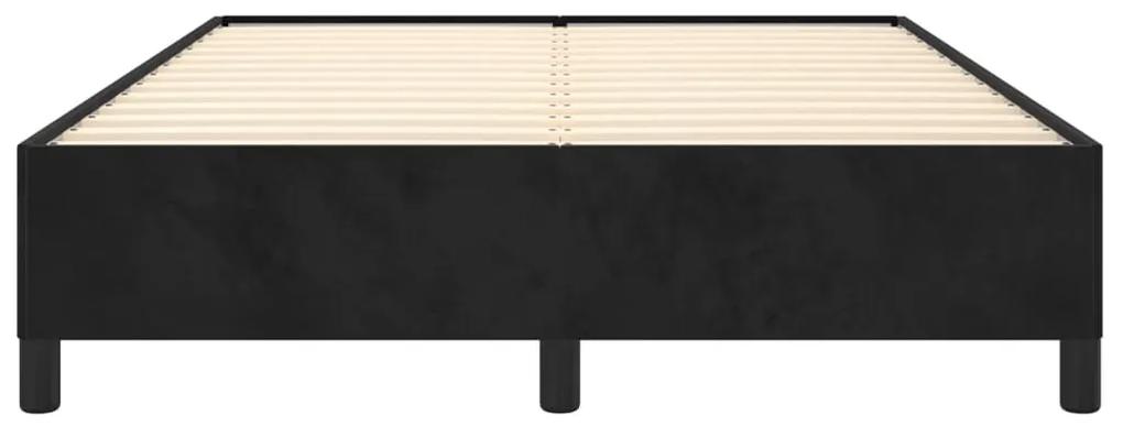 Cadru de pat, negru, 140x200 cm, catifea Negru, 35 cm, 140 x 200 cm