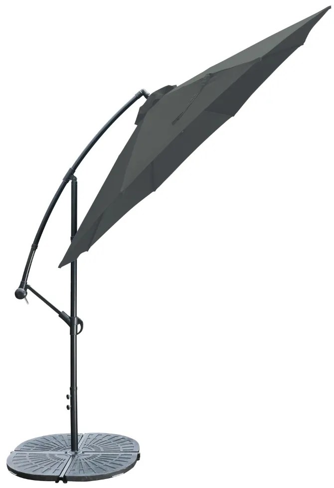 Umbrelă de soare de gradina Regano, gri