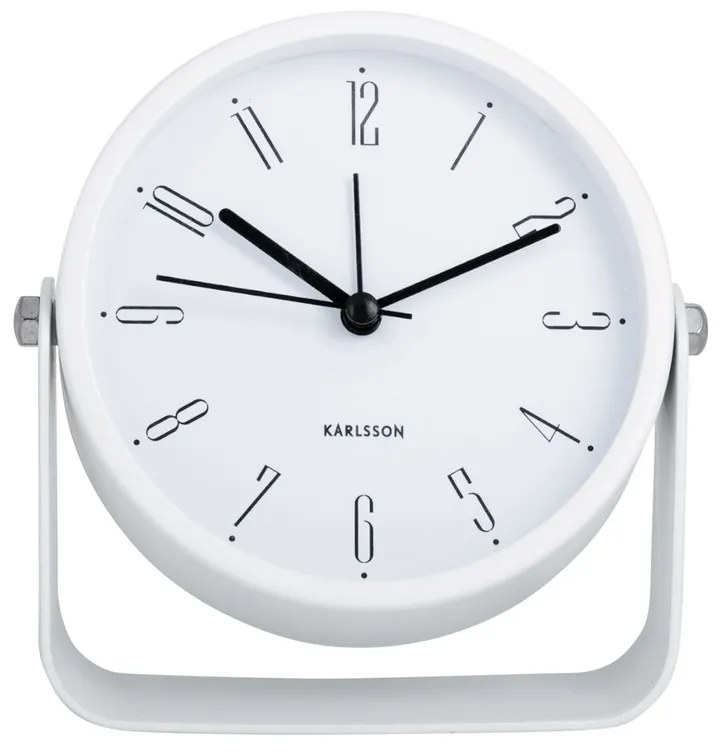 Karlsson 5989WH ceas cu alarmă design alb,diametru 12 cm