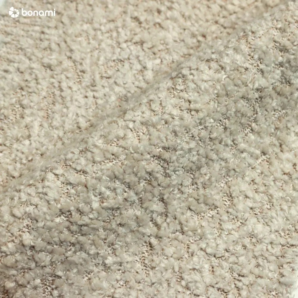 Canapea bej extensibilă cu tapițerie din stofă bouclé 215 cm Patti – Bonami Selection