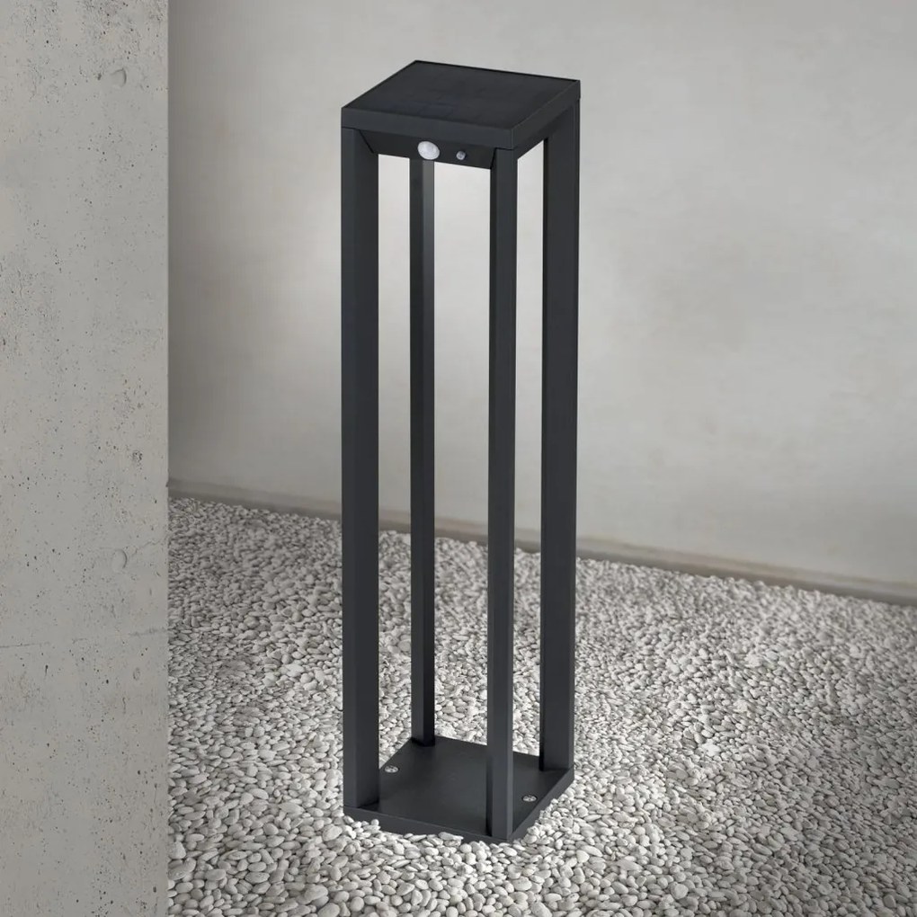 Stalp LED solar iluminat exterior cu senzor de miscare IP65 VOLTA
