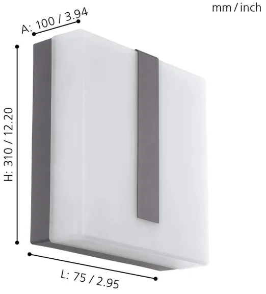 Eglo 97219 - Lampă LED exterior reglabilă TORAZZA-C LED/14W/230V IP44