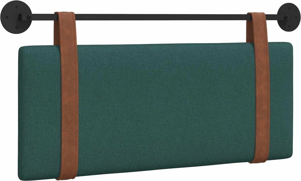 vidaXL Cap de pat suspendat Verde închis 110 x 55 x 5 cm PU antic