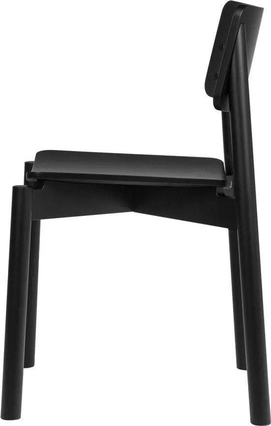 Scaun de dining negru stivuibil Wem – noo.ma