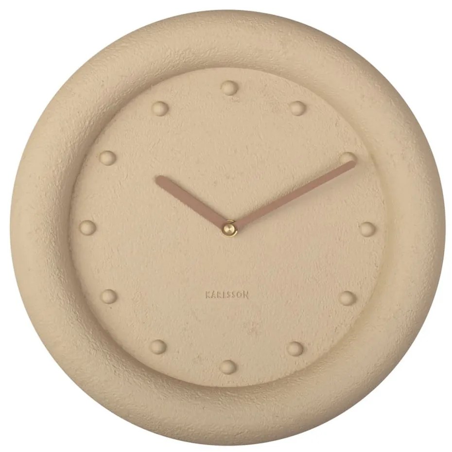 Ceas de perete Karlsson Petra, ø 30 cm, bej