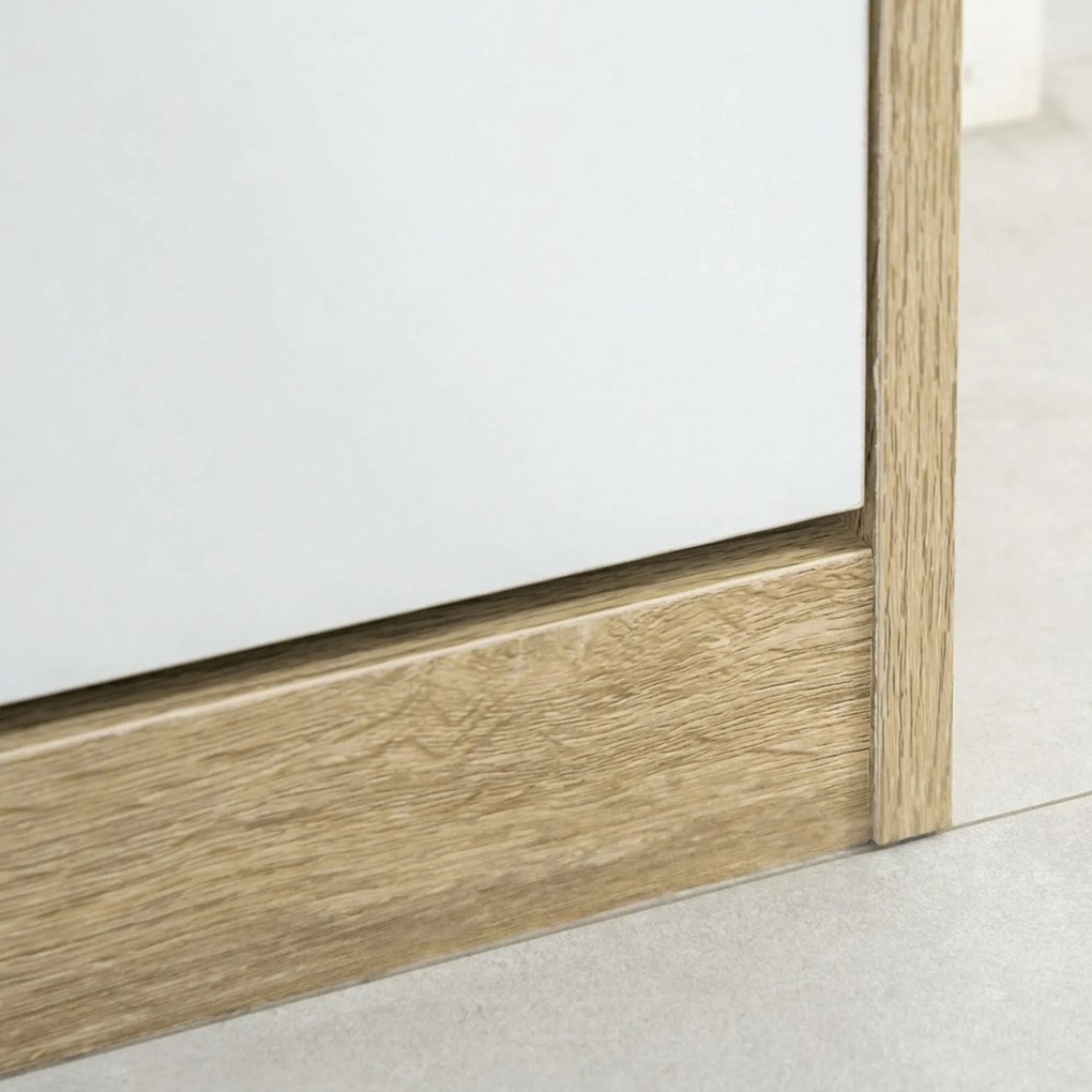 HOMCOM Dulap pantofi cu 2 Sertare Rabatabile, 8 Perechi, cu un Dispozitiv Anti-Răsturnare, Design Compact, 62,5x26x81 cm, Natural | Aosom Romania