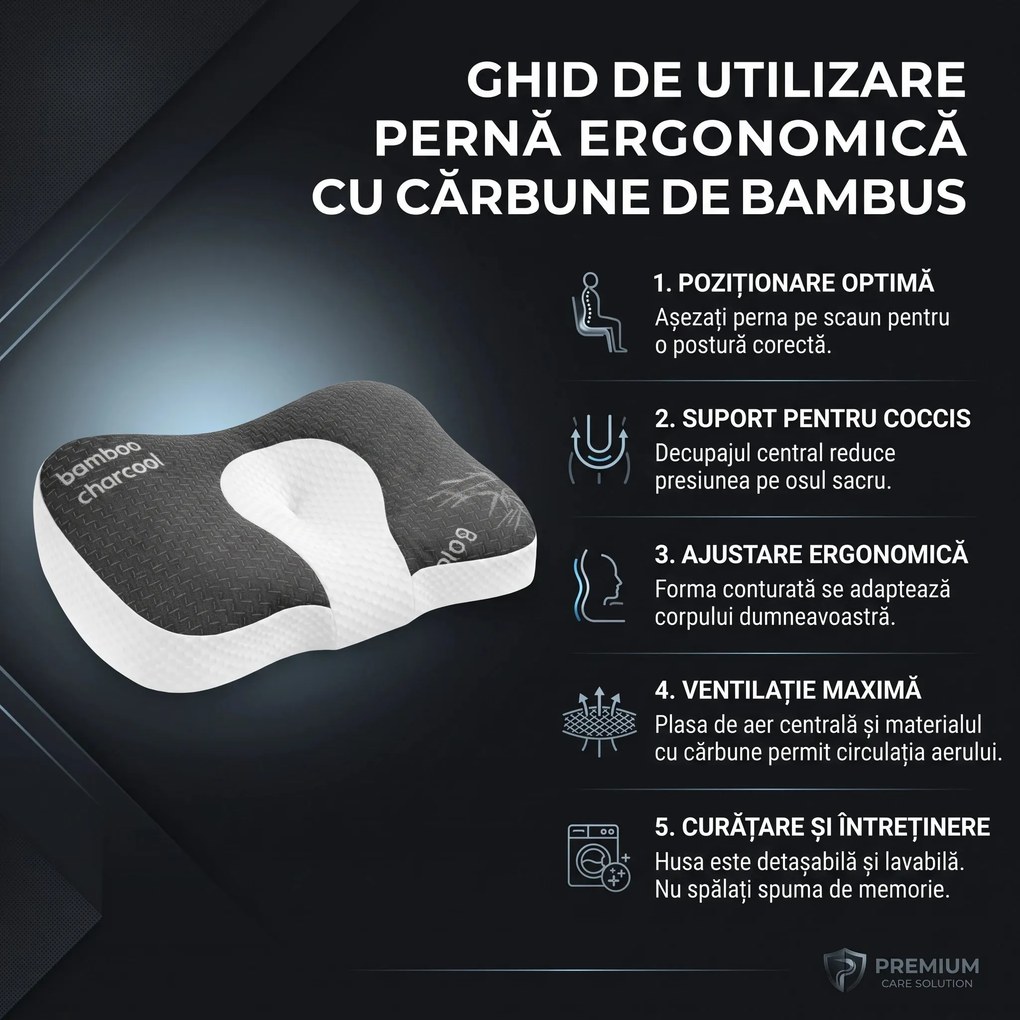 Perna ortopedica cervicala CERVI-SAN Duo, spuma cu memorie, doua inaltimi, Alb/Gri