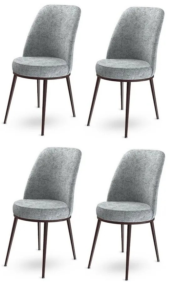 Set de scaune de sufragerie Dexa Grey and Brown, 4buc., 4 buc