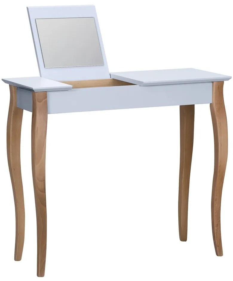 Masă de toaletă cu oglindă Ragaba Dressing Table, lungime 85 cm, gri deschis