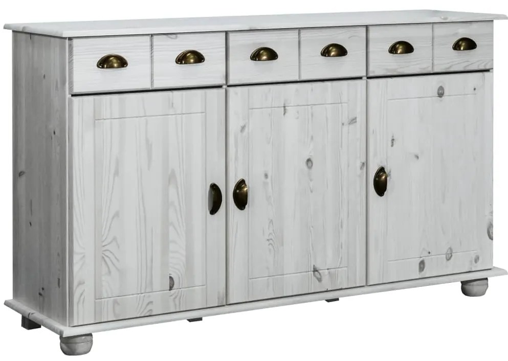 325539 vidaXL Servantă, 134x39x79,5 cm, lemn masiv de pin