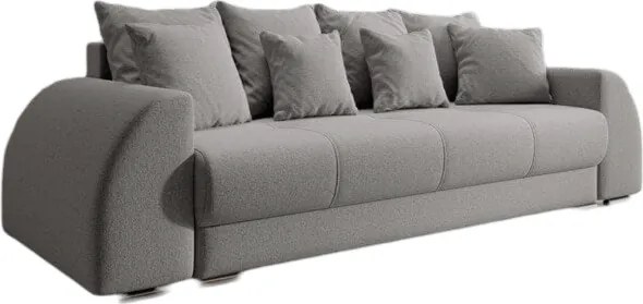 Canapea extensibilă dumonde cu ladă de depozitare si sezut confortabil din spuma high-density, Verona New Grey 260x100 cm