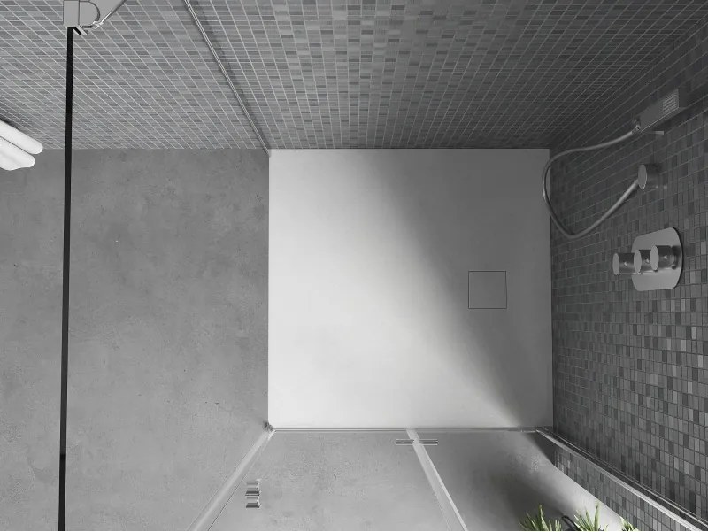 Mexen Bert cabina de duș pătrată SMC 90 x 90 cm, alb - 4K109090