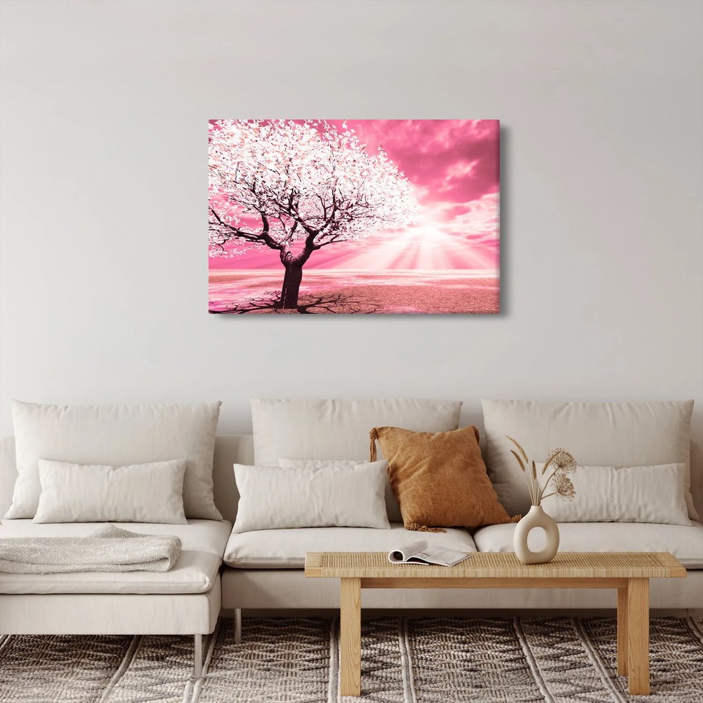 Tabloul cu pomul roz (90x60 cm)
