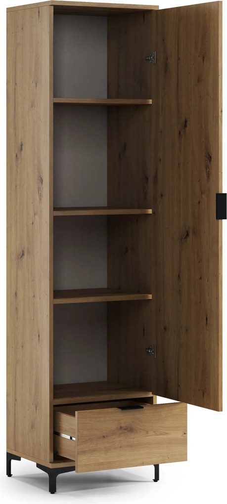 Mazzoni Dulap LANA SZ-50 Stejar Artisan - GARDEROBĂ CU O UȘĂ CU SERTAR