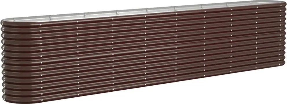 vidaXL Strat înălțat grădină 332x40x68 cm oțel galvanizat