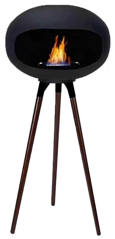 Șemineu pe bioetanol TOKIO 45 x 100 cm, 2 kW, negru