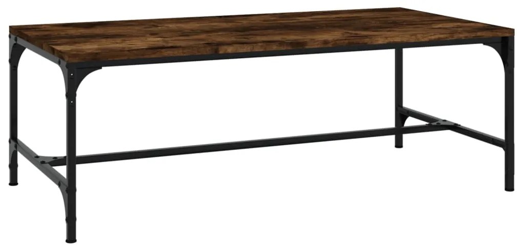 vidaXL Măsuță de cafea, stejar fumuriu, 80x50x35 cm, lemn prelucrat