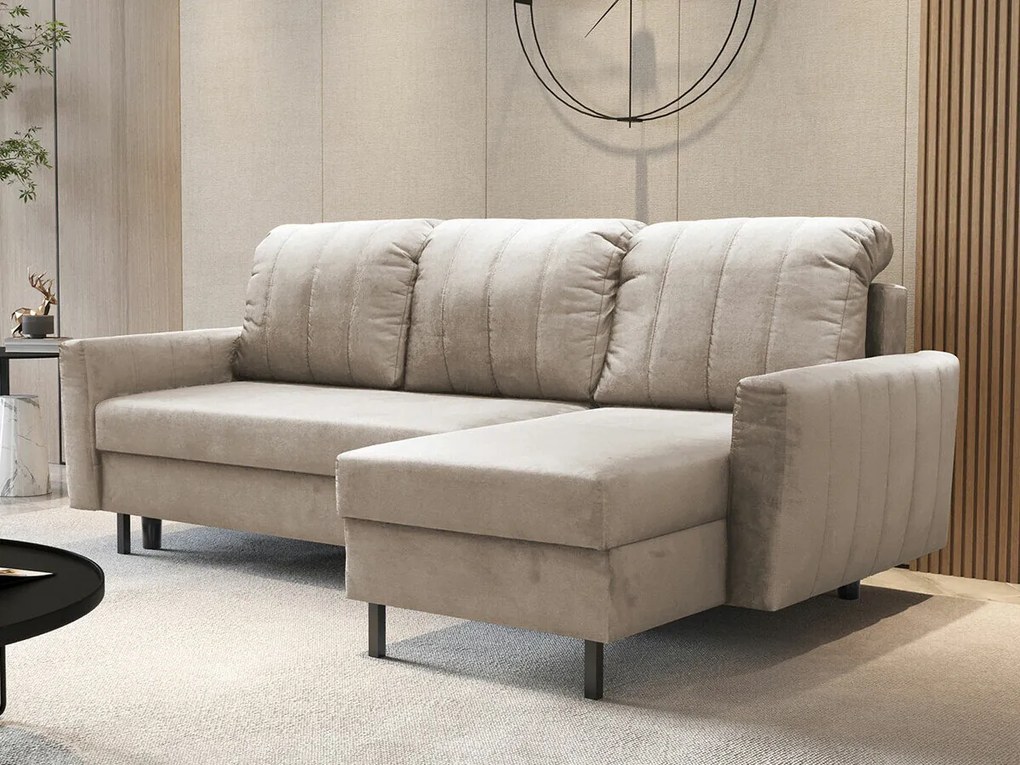 Colțar Honolulu 145 Cutie de pat, 230x140x94cm, 118 kg, Picioare: Plastic, Metalic