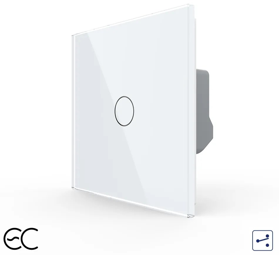 Intrerupator Simplu Cap Scara / Cruce cu Touch LIVOLO din Sticla – Protocol ZigBee EC