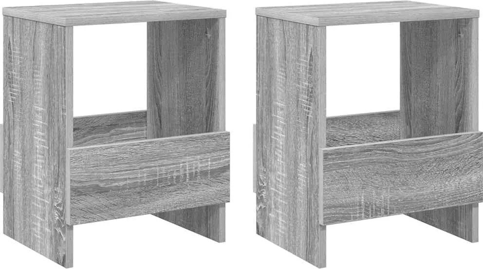 vidaXL Raft pentru reviste 2 pcs Gri Sonoma 35 x 30 x 45 cm