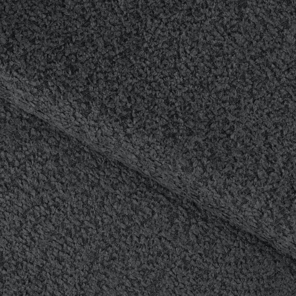 Colțar gri închis extensibil cu tapițerie din țesătură bouclé (cu colț pe partea dreaptă/în formă de "U") Feraria – ELTAP