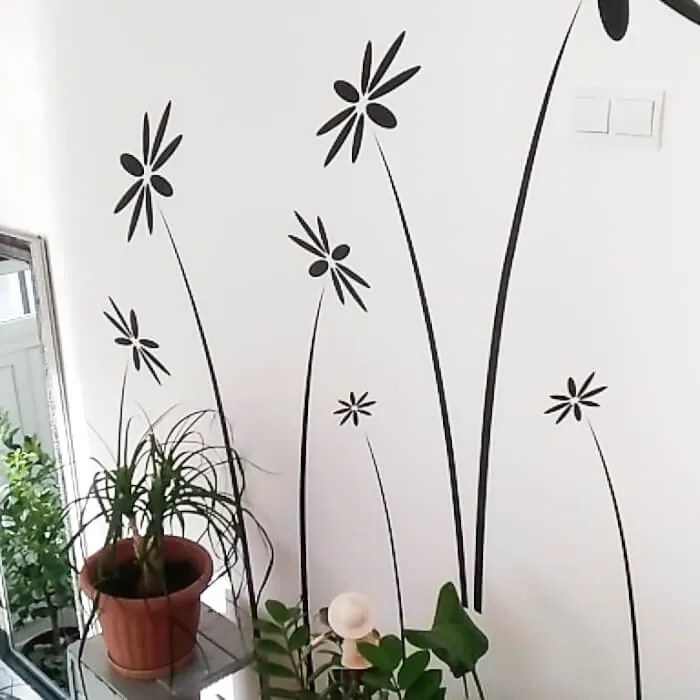 INSPIO Flori de romaniță - autocolant pe perete