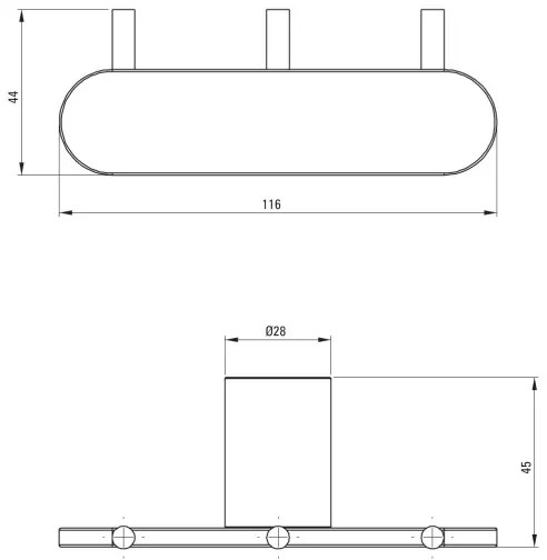 Deante ADR_0131 - Cârlig de perete ROUND, crom lucios