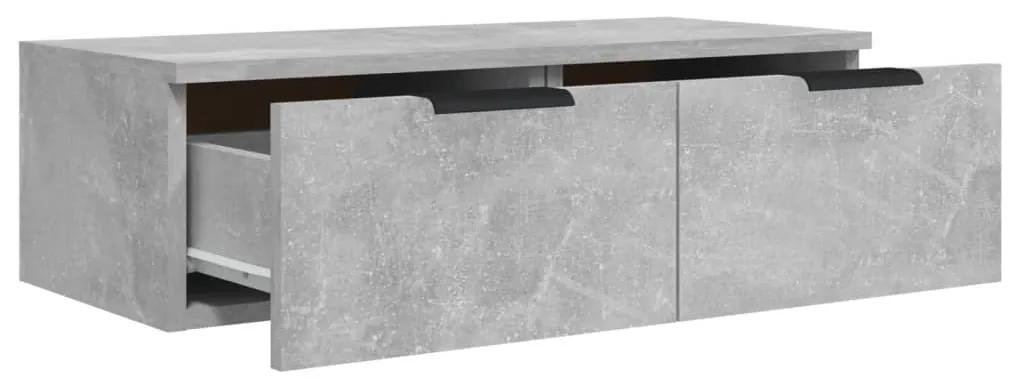 Dulap de perete, gri beton, 68x30x20 cm, lemn compozit Gri beton