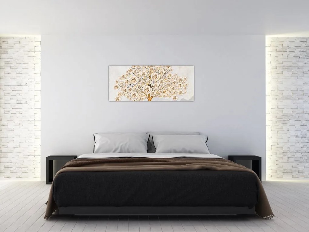 Tablou cu copac cu flori (120x50 cm)