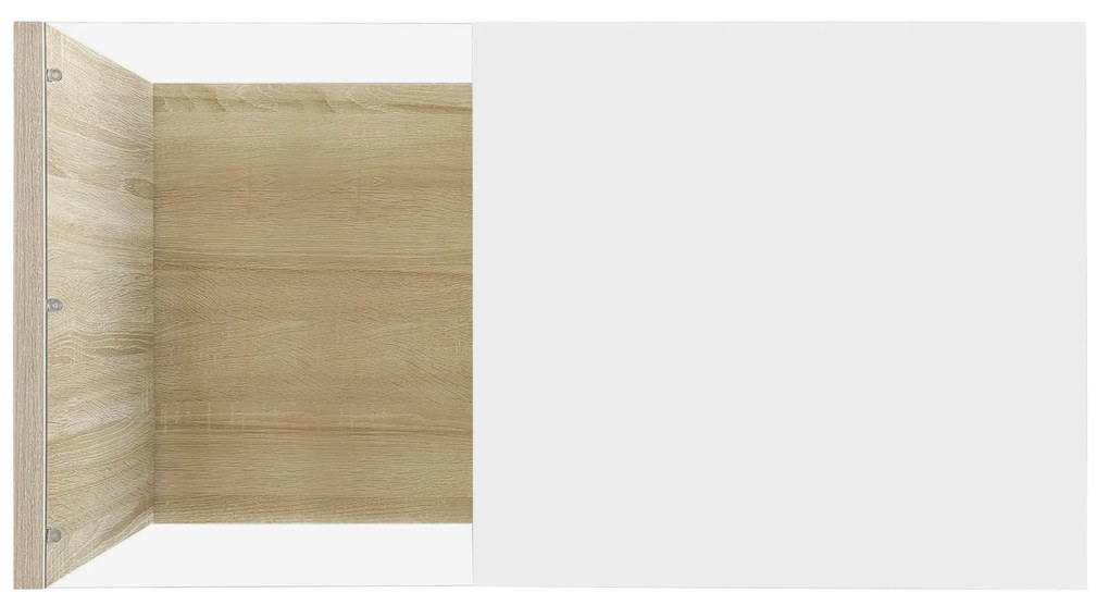 Măsuță de Cafea Modernă din Lemn cu Sticlă și LED, 105x55x32,5 cm, Naturală
