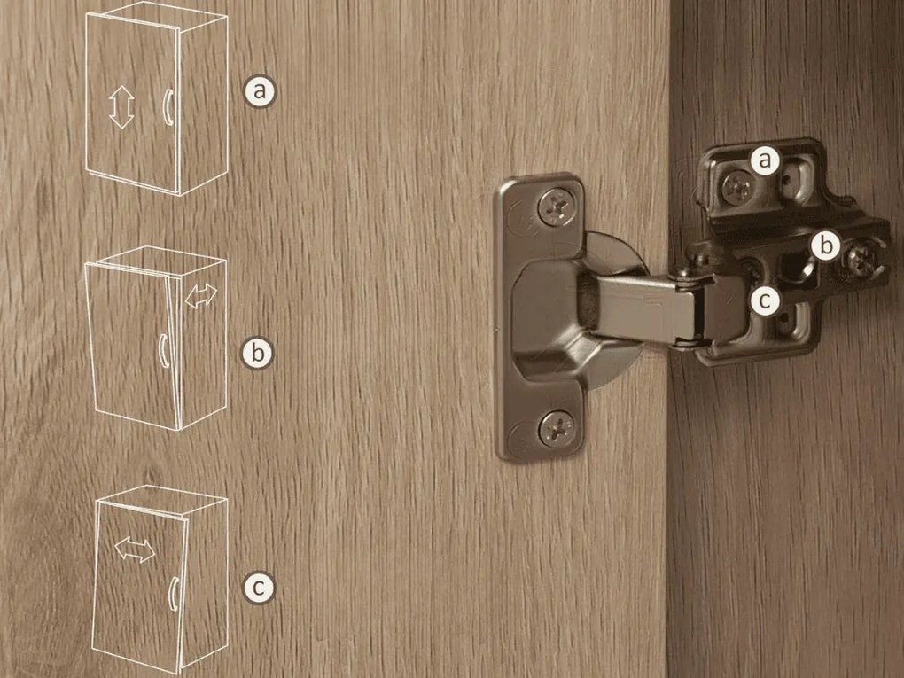 Comoda inalta VALMOR 120x75 cm, decor stejar