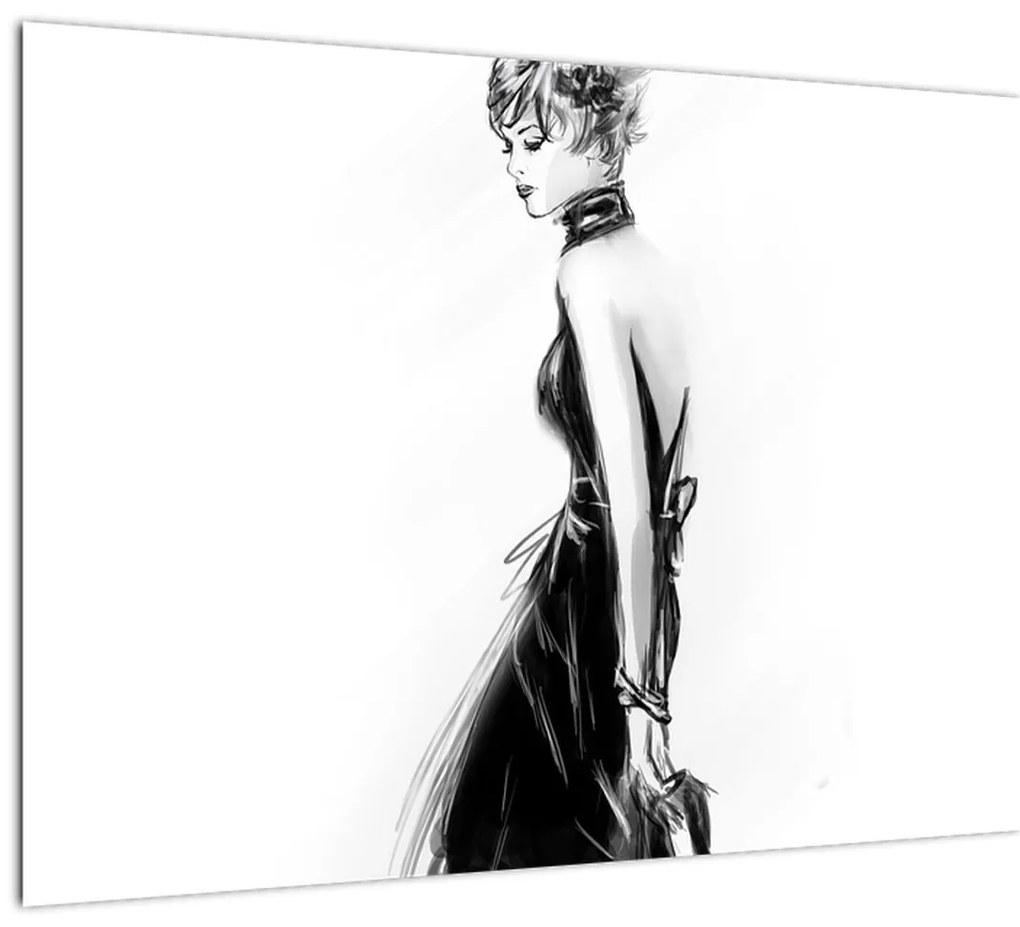 Tablou pe sticlă - Ilusție de modă (70x50 cm)